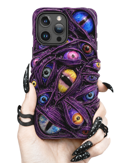 The Violet Watcher – 3D Eyeball iPhone Case