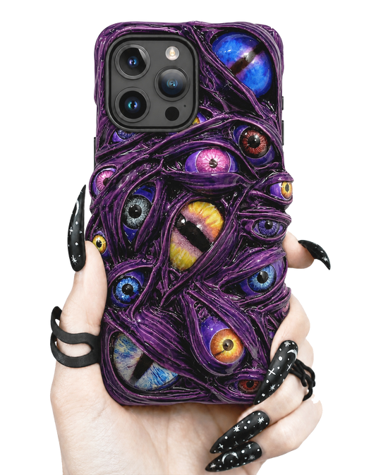 The Violet Watcher – 3D Eyeball iPhone Case