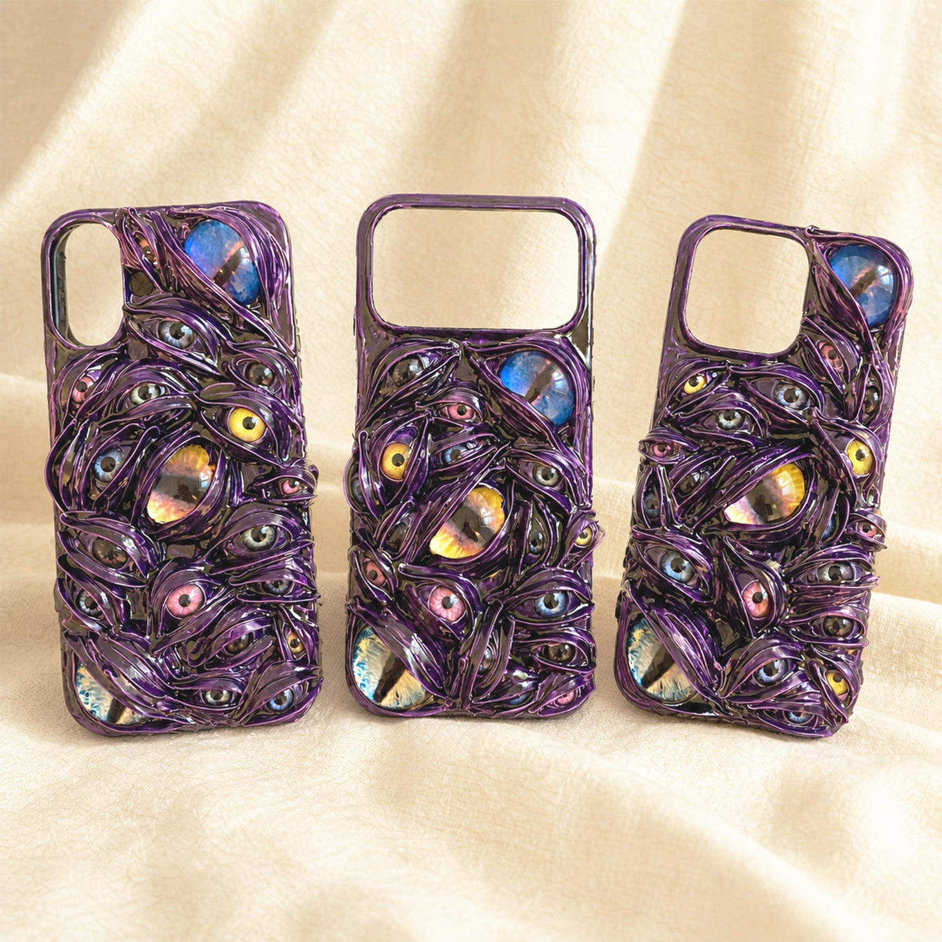 The Violet Watcher – 3D Eyeball iPhone Case