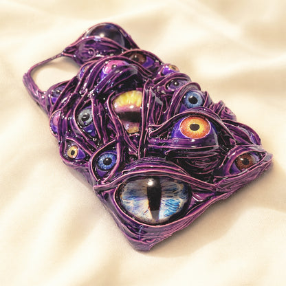 The Violet Watcher – 3D Eyeball iPhone Case